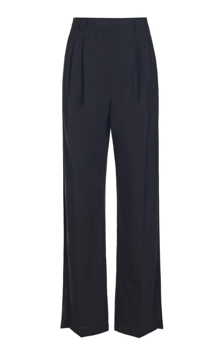 Moda Operandi A.w.a.k.e. Mode Split-hem Wool Pleated Trousers