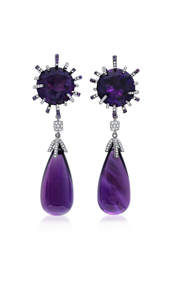 Moda Operandi Martin Katz One Of A Kind 18k White Gold And Amethyst Earrings