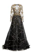 Moda Operandi Pamella Roland Pearl And Floral Appliqued Tulle Gown