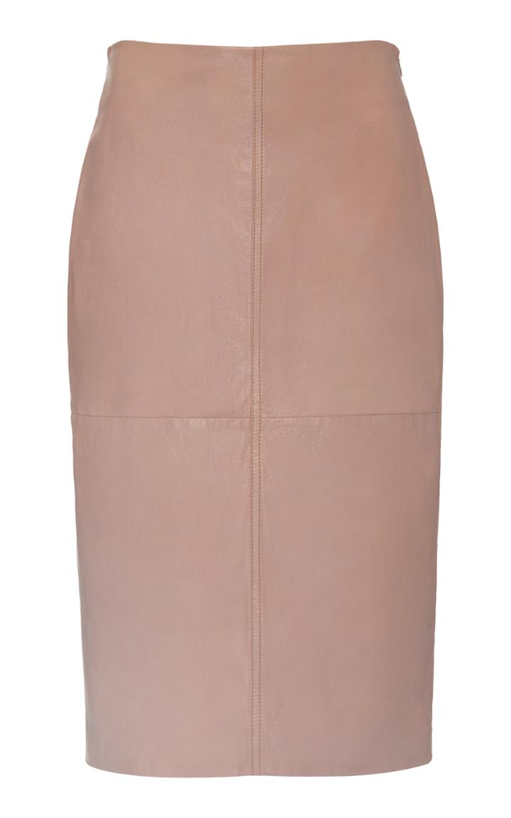 Brunello Cucinelli Leather Pencil Skirt