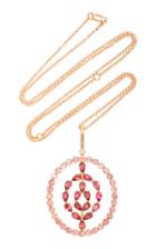 Misahara Plima Flow 18k Rose Gold, Diamond And Tourmaline Necklace