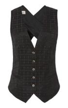 Temperley London Warrior Crossback Satin Waistcoat