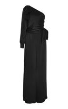 Zimmermann Bow One-shoulder Satin-crepe Jumpsuit