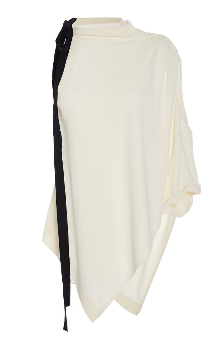 Monse Asymmetrical Chiffon Halter Tee
