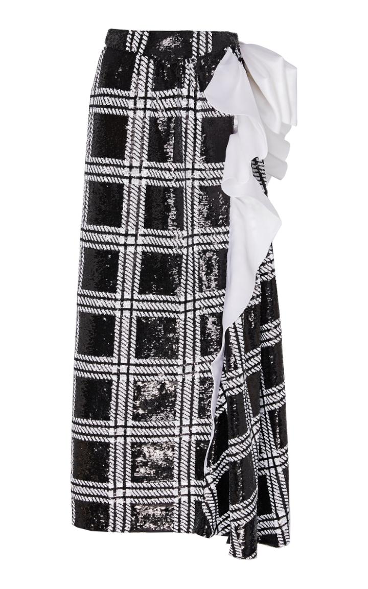 Moda Operandi Rodarte Ruffle-detailed Sequined Maxi Skirt Size: 0