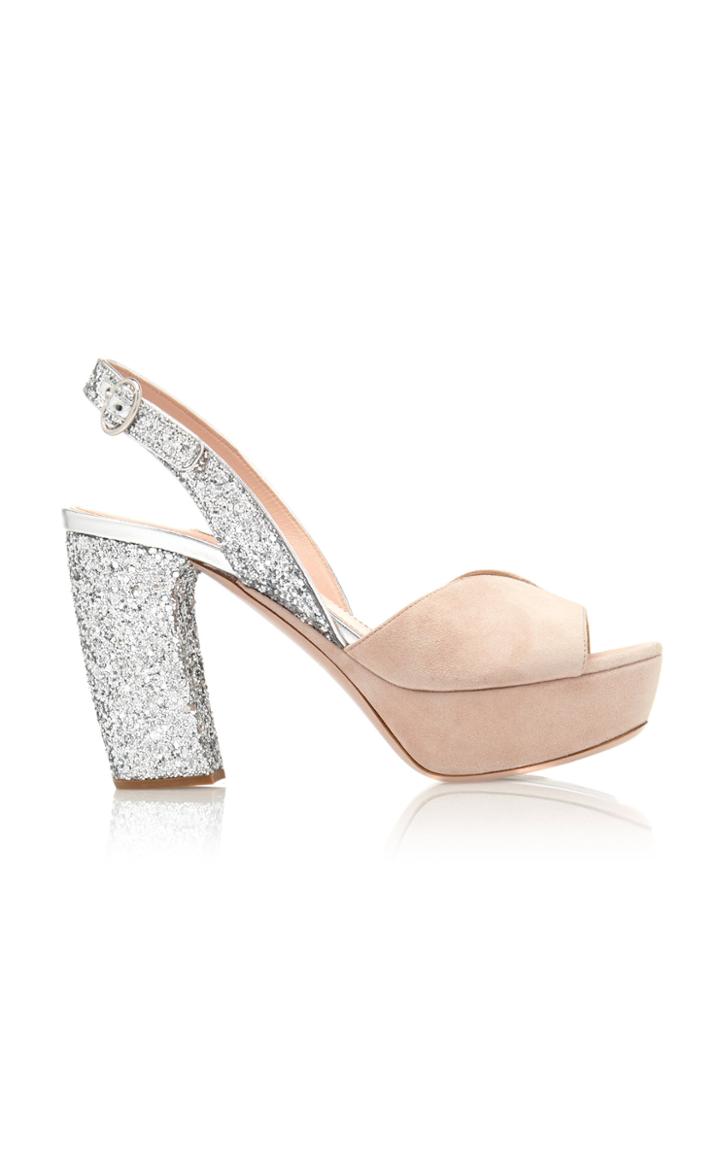 Miu Miu Crystal Slingback Sandals