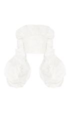 Aje Mimosa Off-the-shoulder Ruffled Poplin Top