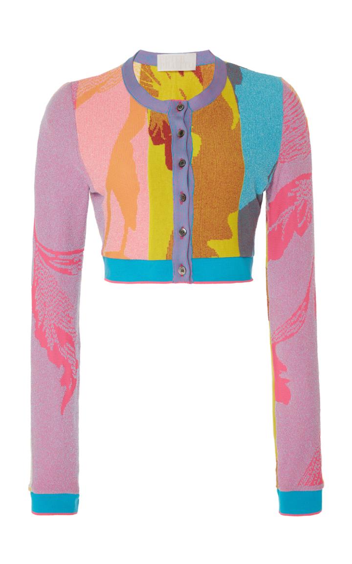 Moda Operandi Peter Pilotto Jaquard-knit Cropped Cardigan Size: S