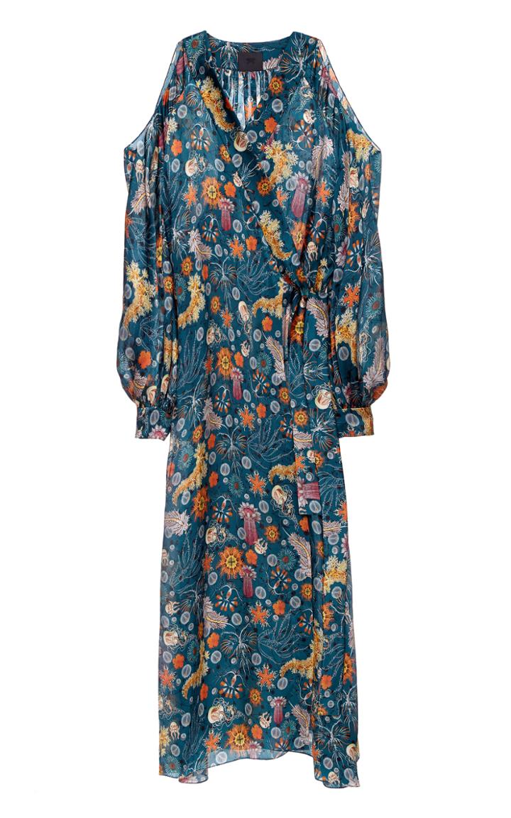 Lake Studio Cold Shoulder Wrap Dress