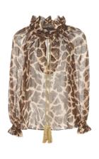 Dundas Silk Giraffe Print Blouse