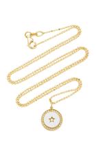 Andrea Fohrman White Full Moon Enamel Charm Necklace