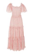 Luisa Beccaria Cotton Eyelet Floral Dress