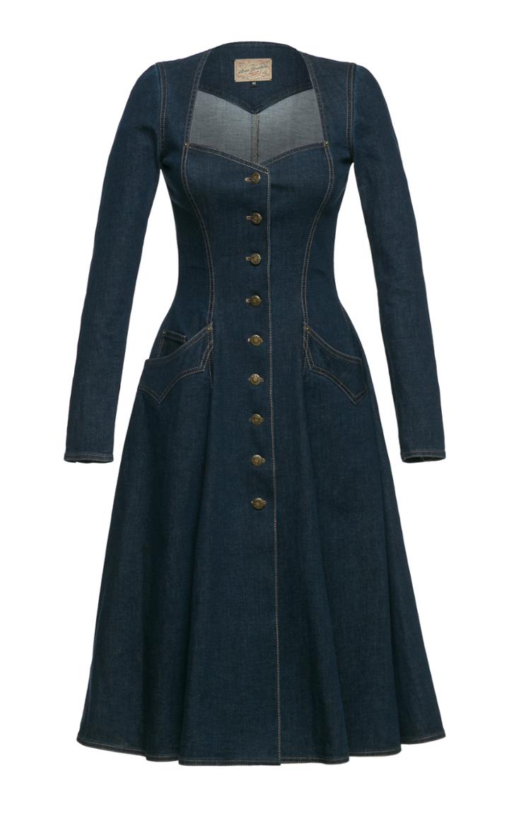 Lena Hoschek Labour Stretch-denim Midi Dress