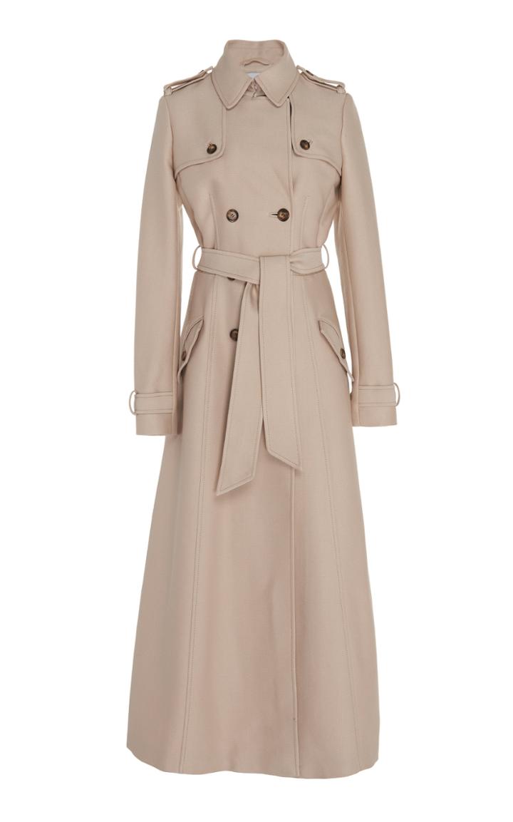 Gabriela Hearst Cassatt Belted Wool Silk Trench