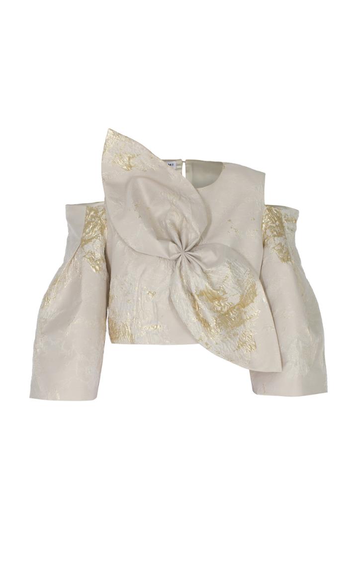 Anatomi Magnolia Cold Shoulder Brocade Top