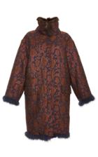 Alena Akhmadullina Arctic Fox Fur Trimmed Jacquard Jacket