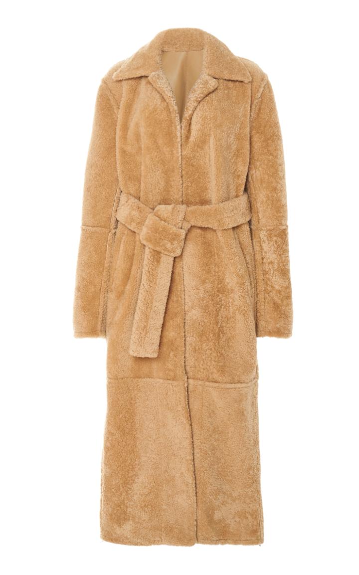 J. Mendel Reversible Belted Shearling Coat