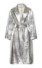 Boontheshop Collection Metallic Wrap-effect Leather Coat