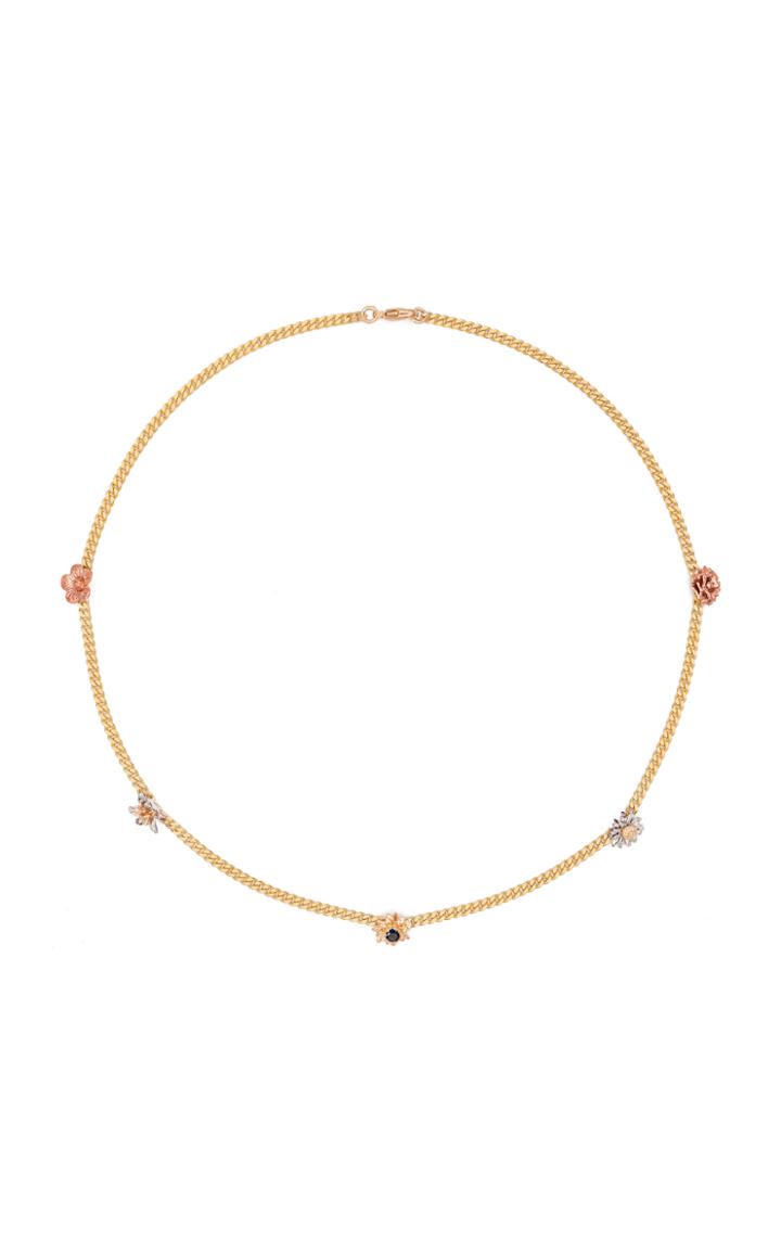 Bernard James Flora 14k Gold Diamond Choker Necklace