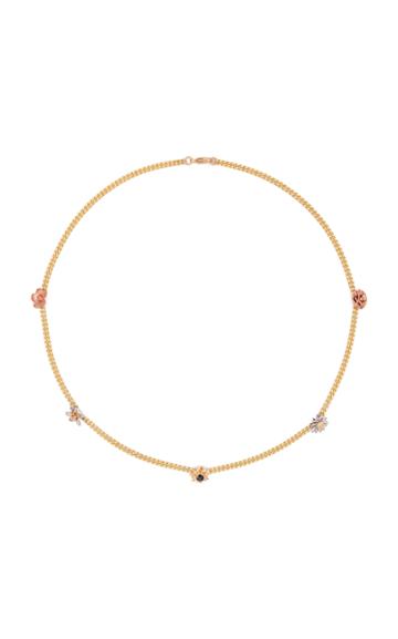 Bernard James Flora 14k Gold Diamond Choker Necklace