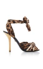 Moda Operandi Dolce & Gabbana Leopard Leather Sandals Size: 35