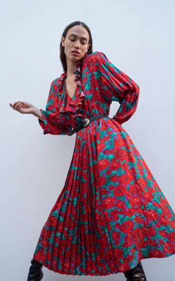 Magda Butrym Ancona Print Silk Dress