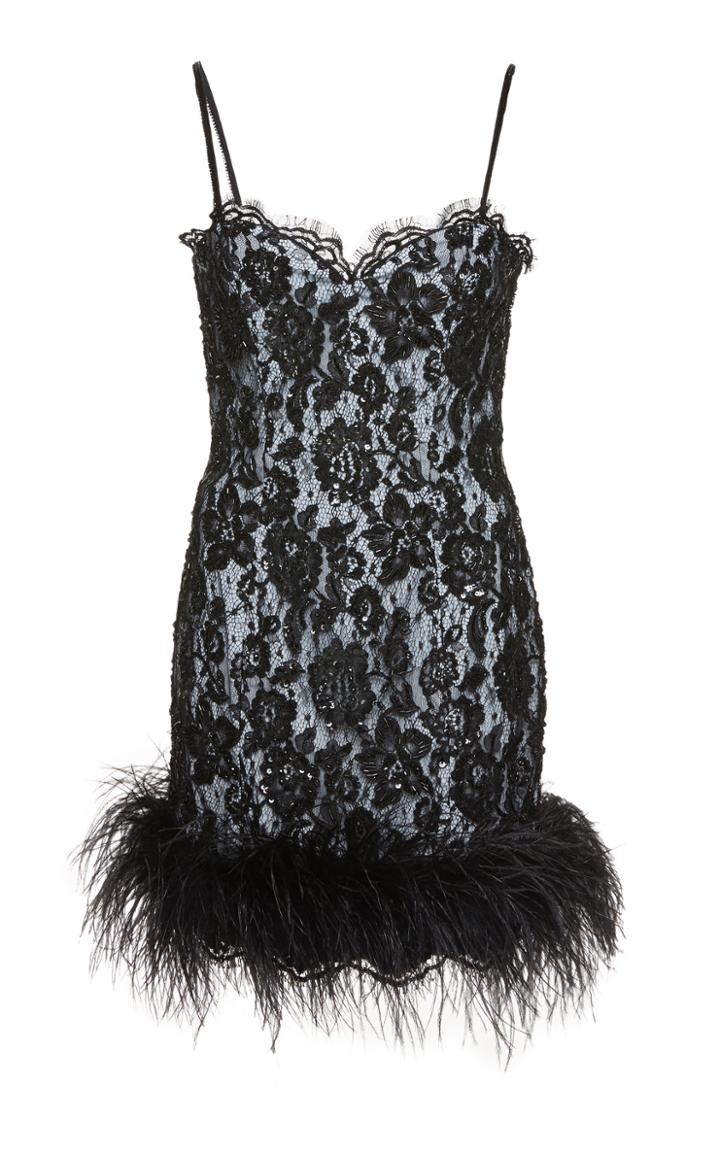 Dundas Reflective Lace Mini Dress
