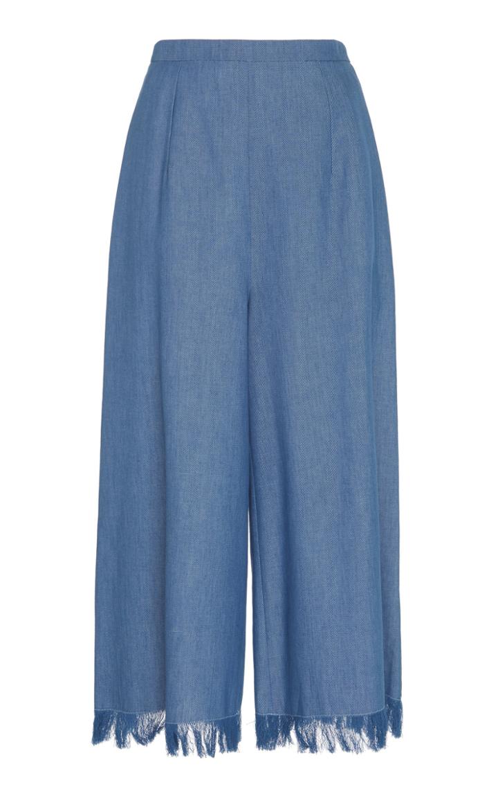 Andrew Gn Fringed Wide Leg Culottes