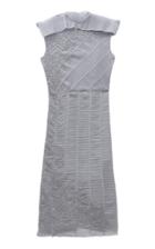 Saptodjojokartiko Slate Pleated Embroidery Dress