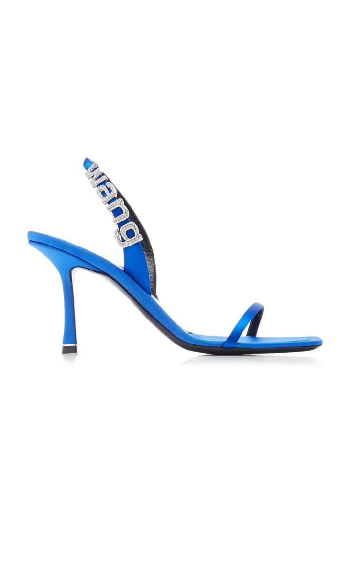 Alexander Wang Ivy Logo-detailed Satin Sandals