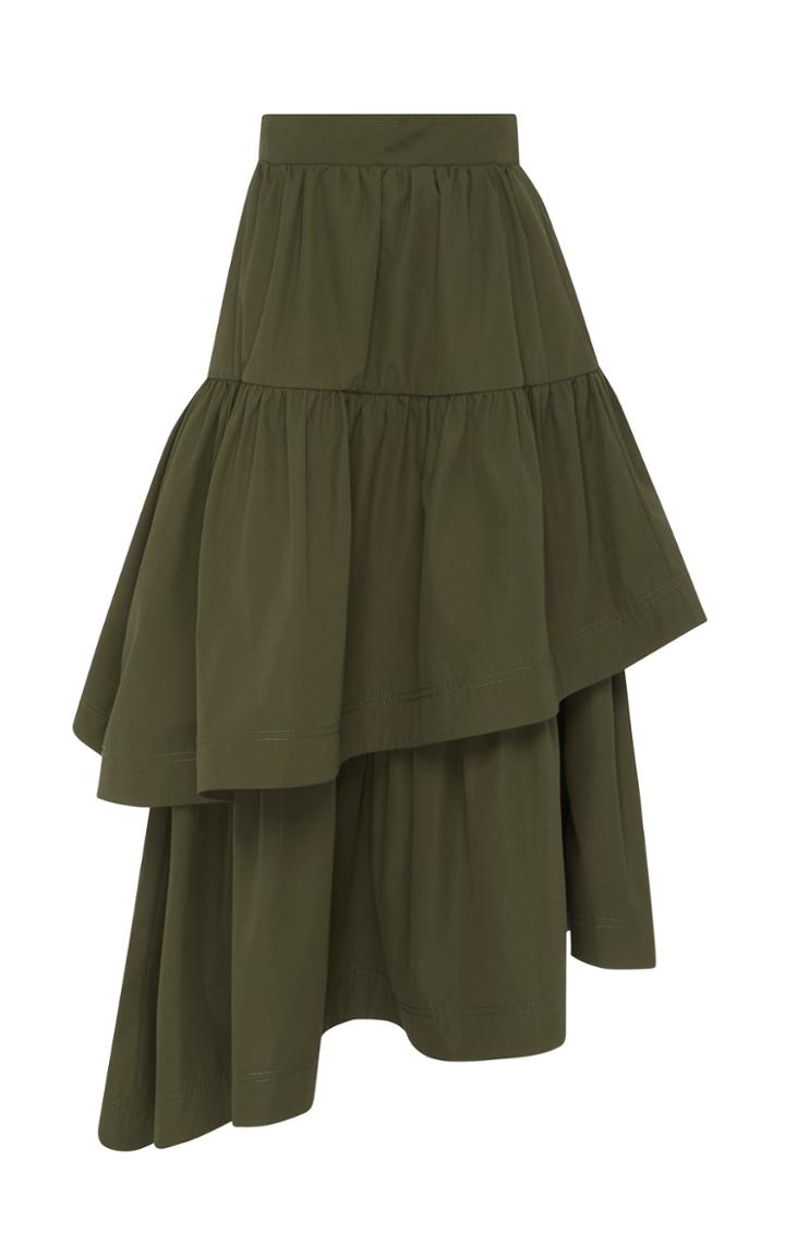Moda Operandi Aje Interlace Crepe Midi Skirt