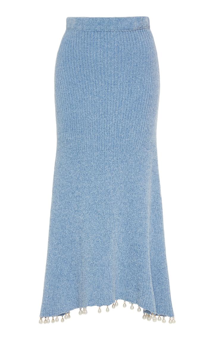 Staud Roger Chenille Pearl Midi Skirt