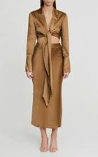Moda Operandi Significant Other Emile Cropped Satin Top