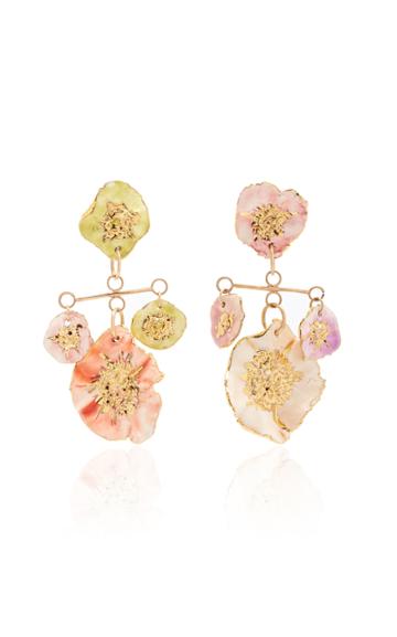 Moda Operandi Sonia Boyajian 4 Pansy Drop Earrings