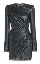 Moda Operandi Alexandre Vauthier Ruched Leather Mini Dress