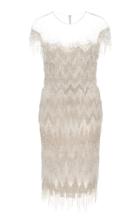 Pamella Roland Fringe Mini Dress