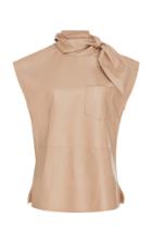 Givenchy Pussy-bow Leather Top