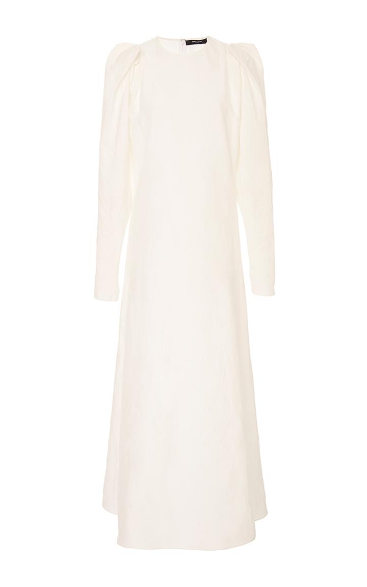 Derek Lam Linen Puff Shoulder Dress
