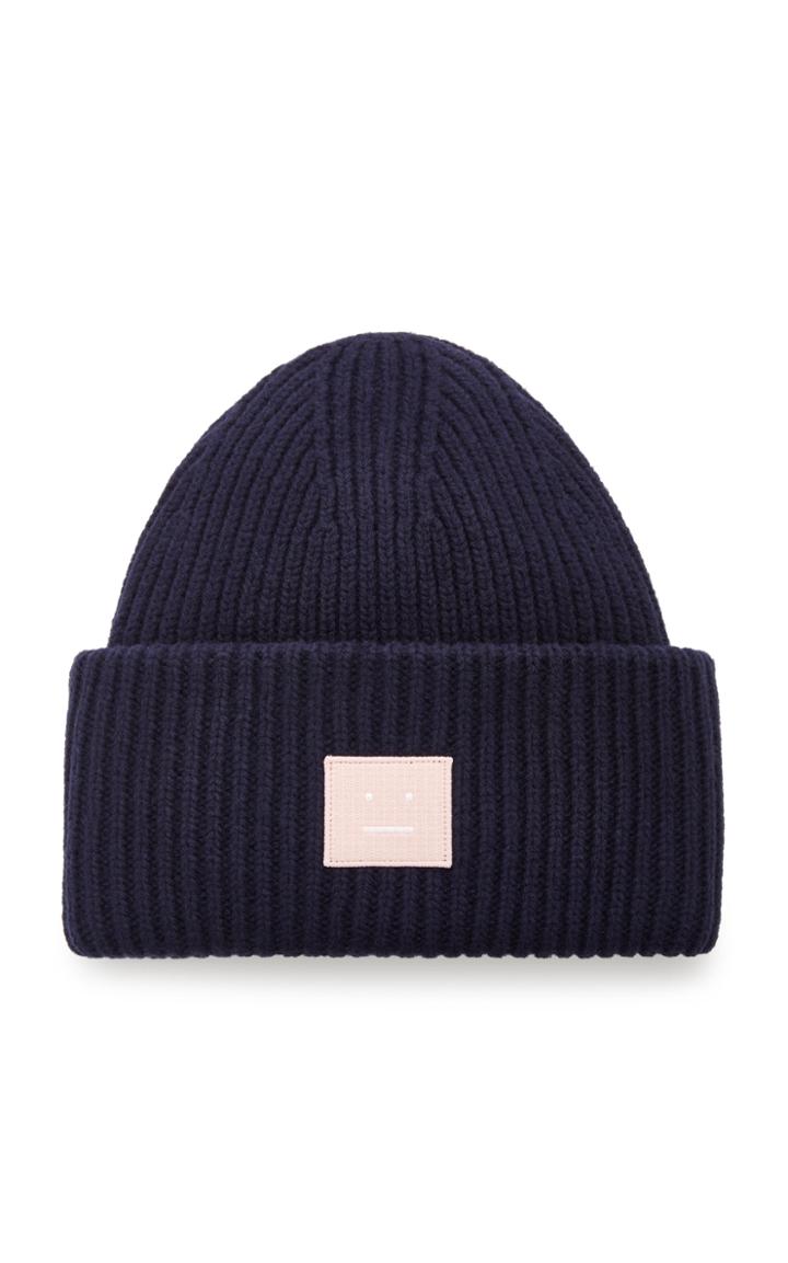 Acne Studios Pansy N Face Appliqud Wool Beanie