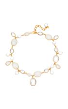 Loulou De La Falaise 24k Gold-plated Stone And Pearl Necklace