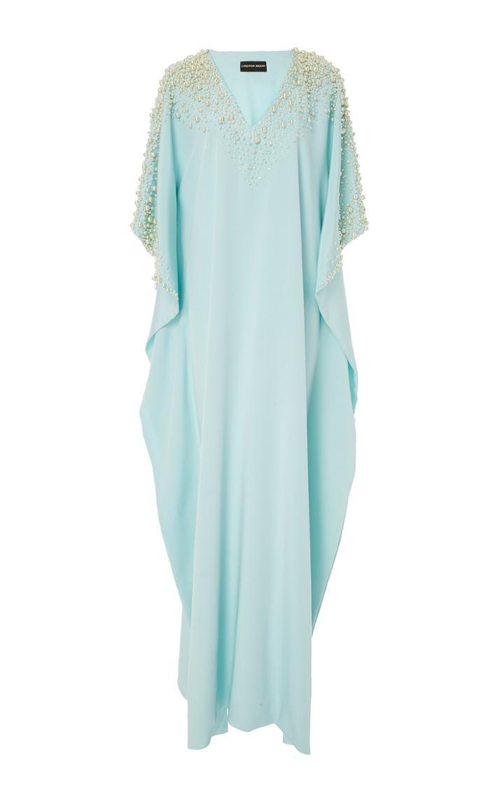 Christian Siriano M'o Exclusive Pearl Embellished Caftan
