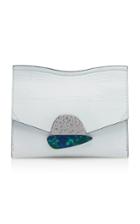 Proenza Schouler Embossed Croc Small Curl Chain Clutch