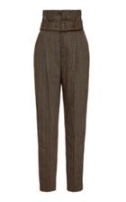 Equipment Alloisa Belted Striped Crepe Slim-leg Pants Size: 0