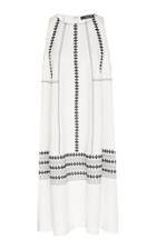 Derek Lam Sleeveless Embroidered Silk Cocoon Dress