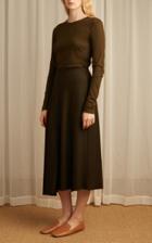 Moda Operandi Vince Asymmetric Wool-blend Midi Skirt