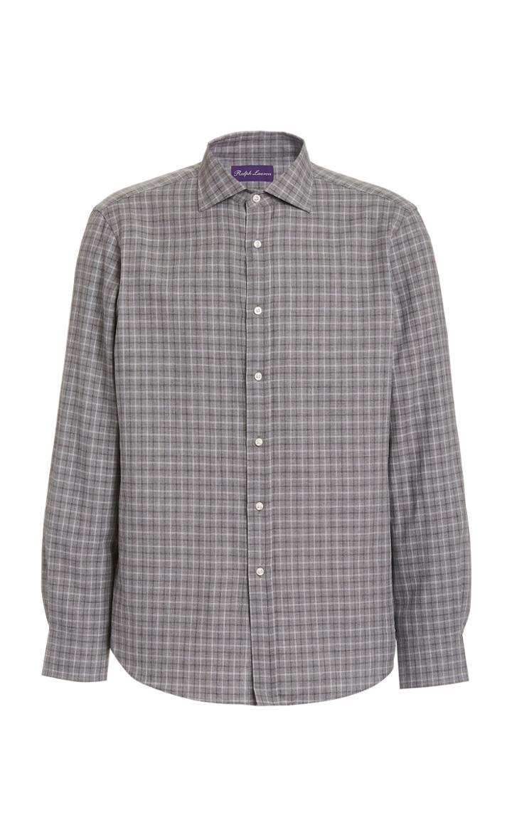 Ralph Lauren Purple Label Aston Cady Plaid Button-up Shirt