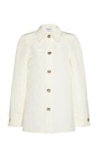 Moda Operandi Rowen Rose Button-detailed Raglan Sleeved Moir Top Size: 36