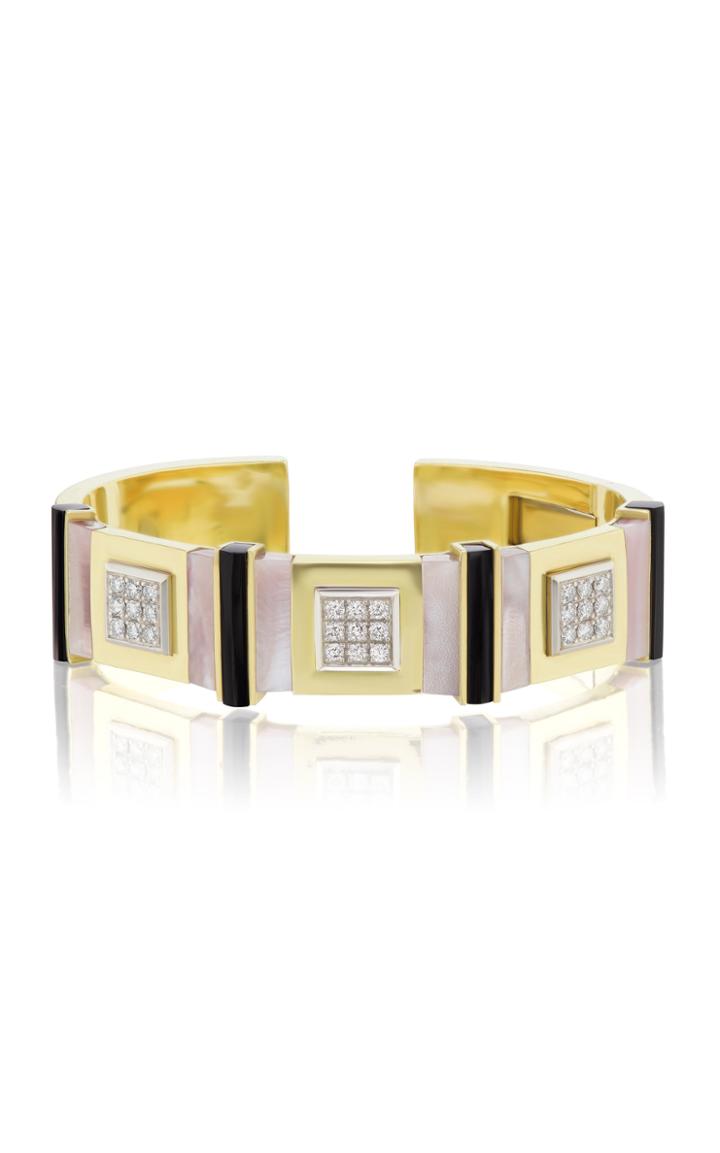 Moda Operandi Jenna Blake 18k Yellow Gold Onyx Deco Cuff