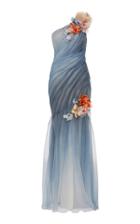 Marchesa Embellished Ombre Organza Gown