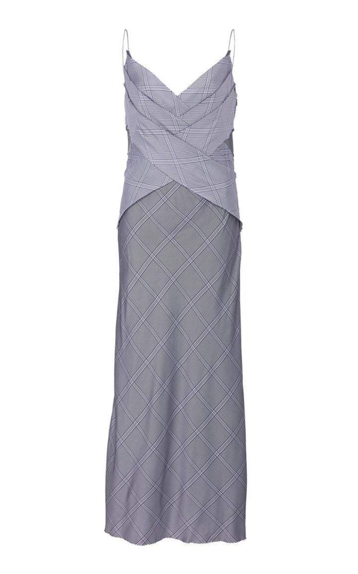 Dion Lee Check Pattern Bias Cut Dress